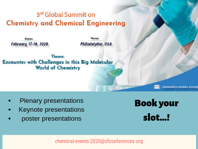 3rd Global Summit on Chemistry and chemical Engineering